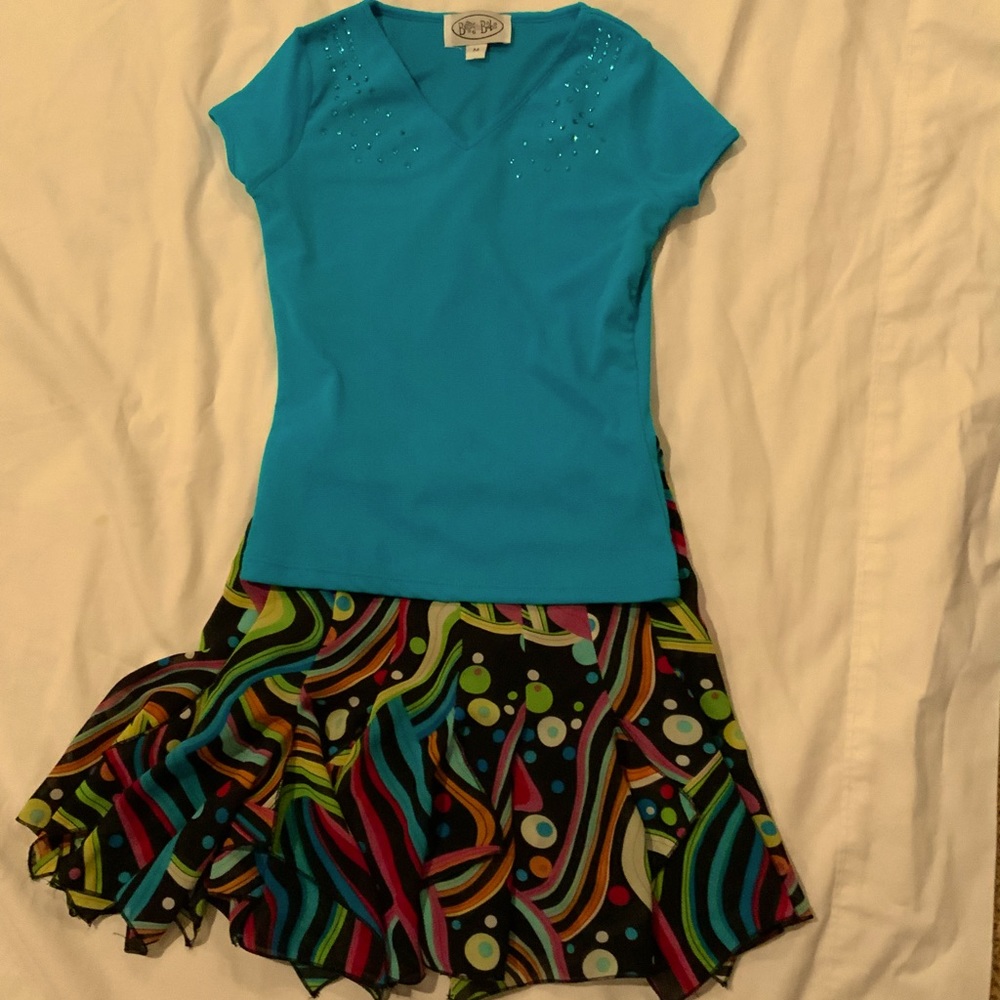 Girls skirt and top